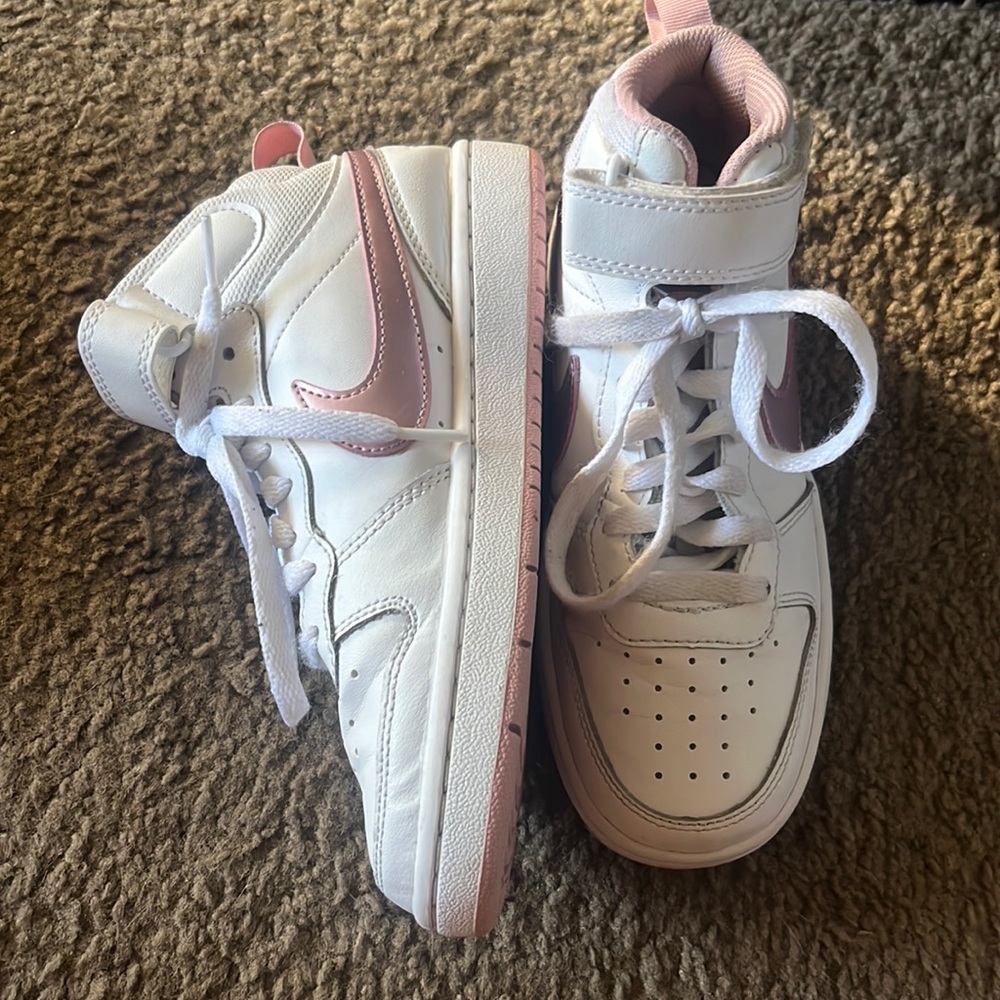 Rose gold Nike shoes